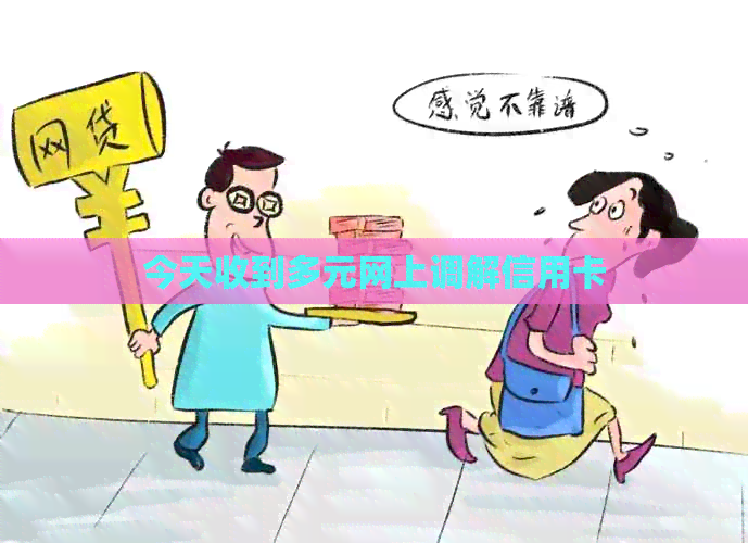 今天收到多元网上调解信用卡