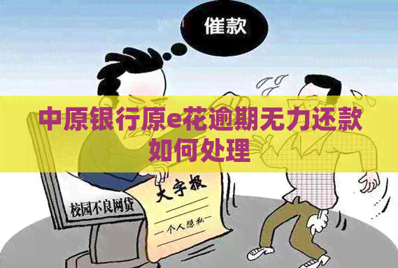 中原银行原e花逾期无力还款如何处理