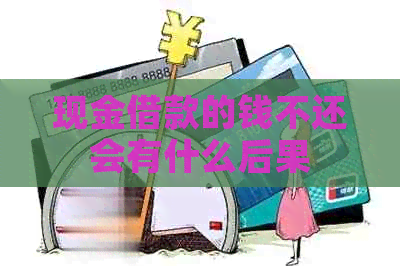 现金借款的钱不还会有什么后果