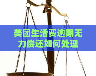 美团生活费逾期无力偿还如何处理