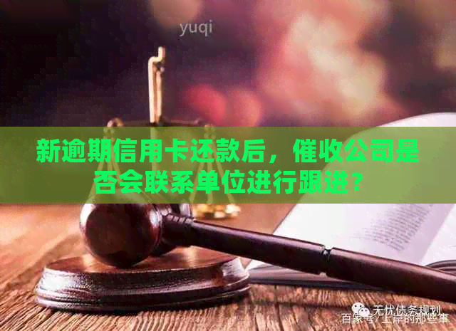 新逾期信用卡还款后，公司是否会联系单位进行跟进？