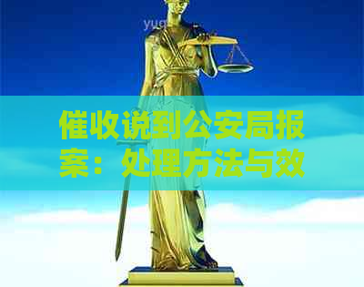说到公安局报案：处理方法与效果全解析