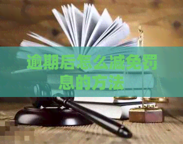 逾期后怎么减免罚息的方法