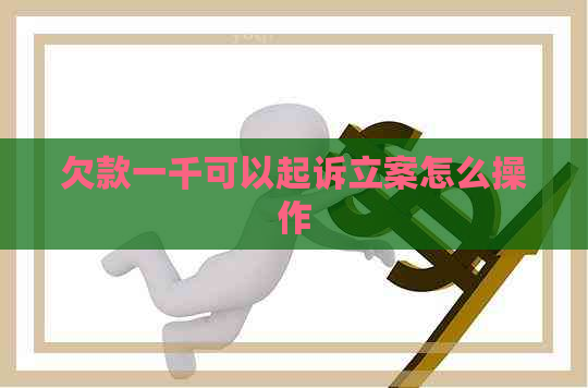 欠款一千可以起诉立案怎么操作