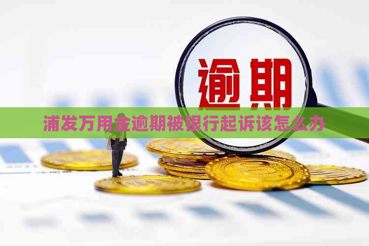 浦发万用金逾期被银行起诉该怎么办