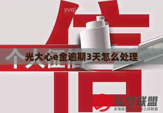 光大心e金逾期3天怎么处理