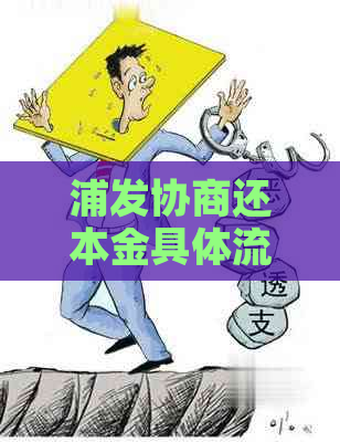 浦发协商还本金具体流程