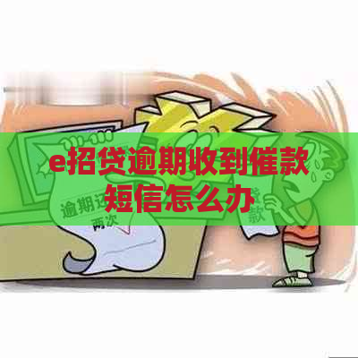 e招贷逾期收到催款短信怎么办