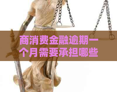 商消费金融逾期一个月需要承担哪些后果
