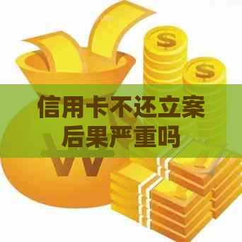 信用卡不还立案后果严重吗