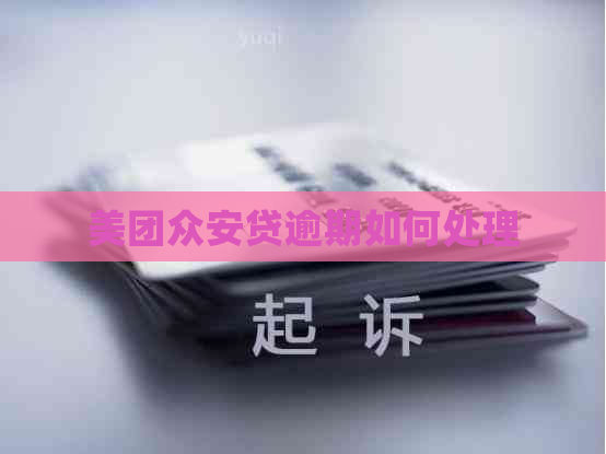 美团众安贷逾期如何处理