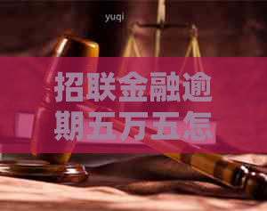 招联金融逾期五万五怎么处理