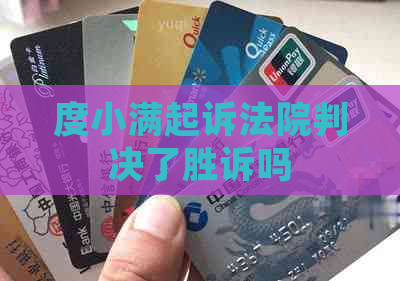 度小满起诉法院判决了胜诉吗