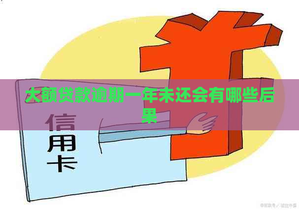 大额贷款逾期一年未还会有哪些后果