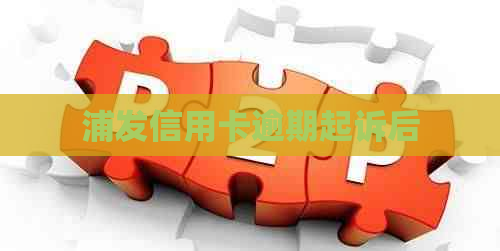 浦发信用卡逾期起诉后