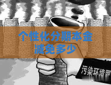 个性化分期本金减免多少