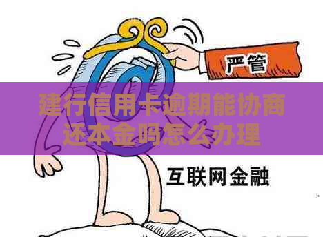 建行信用卡逾期能协商还本金吗怎么办理