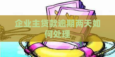 企业主贷款逾期两天如何处理