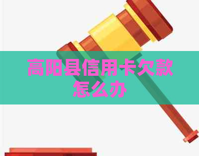 高阳县信用卡欠款怎么办