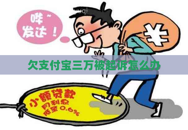 欠支付宝三万被起诉怎么办