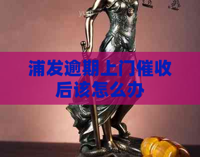 浦发逾期上门后该怎么办