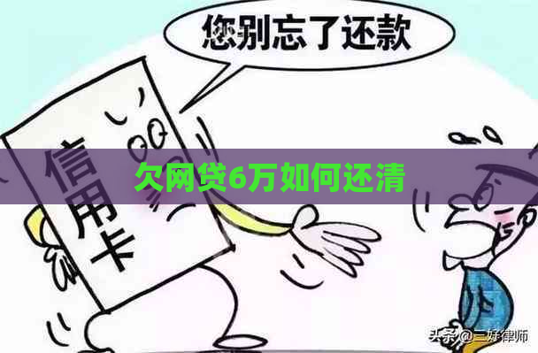 欠网贷6万如何还清
