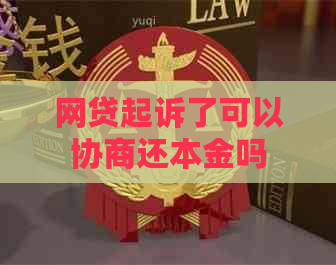 网贷起诉了可以协商还本金吗