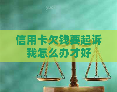 信用卡欠钱要起诉我怎么办才好