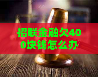 招联金融欠400块钱怎么办