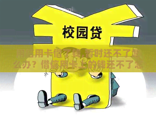 用信用卡借了钱,暂时还不了怎么办？借信用卡上的钱还不了怎么办理