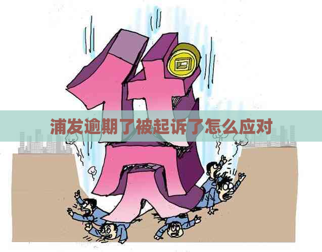 浦发逾期了被起诉了怎么应对