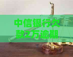 中信银行欠款2万逾期半年如何处理