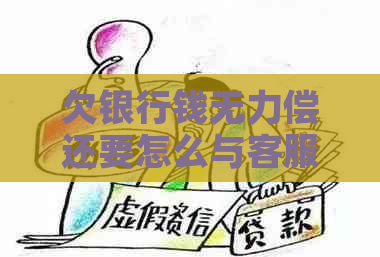 欠银行钱无力偿还要怎么与客服沟通