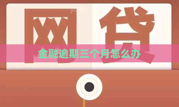 金融逾期三个月怎么办