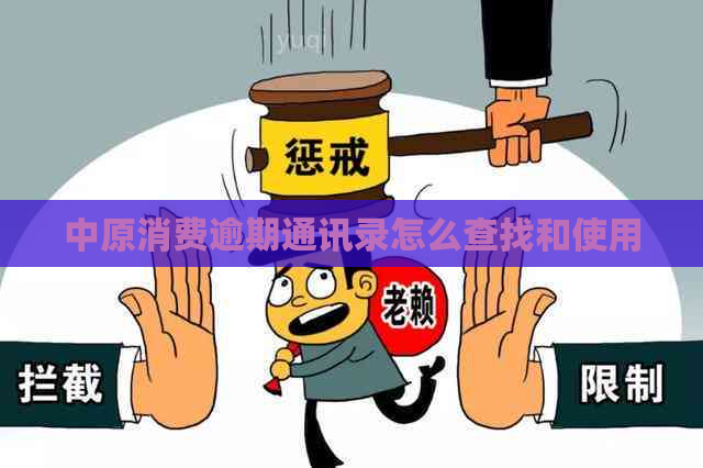 中原消费逾期通讯录怎么查找和使用