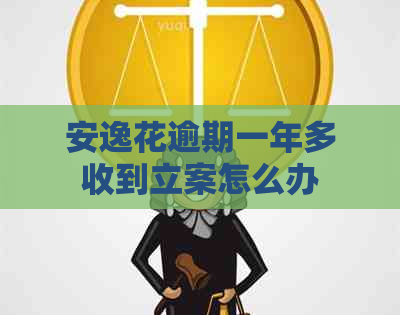 安逸花逾期一年多收到立案怎么办