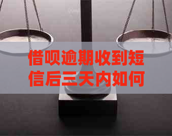 借呗逾期收到短信后三天内如何处理