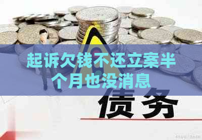 起诉欠钱不还立案半个月也没消息