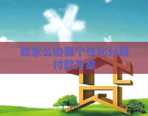 商怎么协商个性化分期付款方案