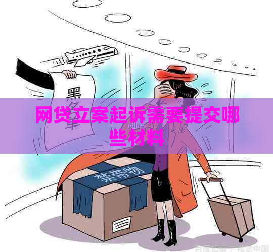 网贷立案起诉需要提交哪些材料