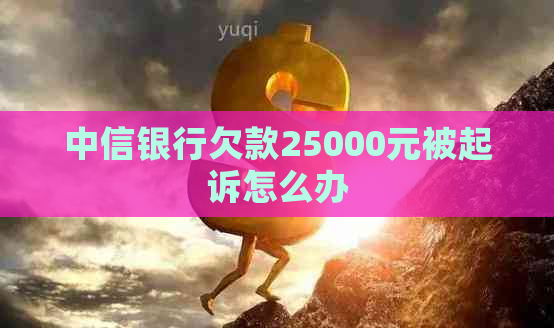中信银行欠款25000元被起诉怎么办