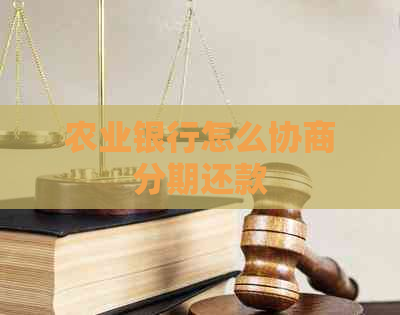 农业银行怎么协商分期还款
