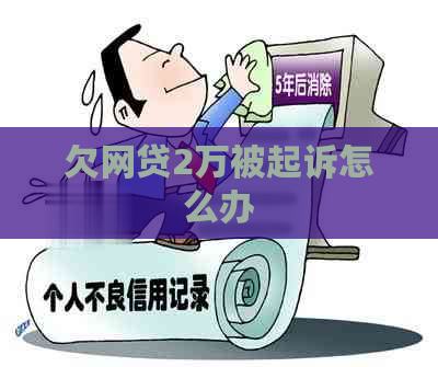 欠网贷2万被起诉怎么办