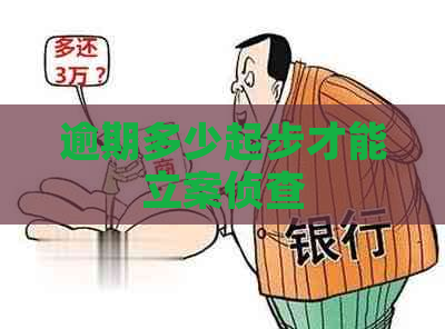 逾期多少起步才能立案侦查