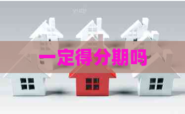 一定得分期吗