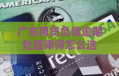 广东网贷负债逾期处理律师怎么选
