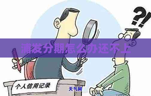 浦发分期怎么办还不上