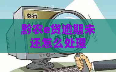 黔农e贷逾期未还怎么处理