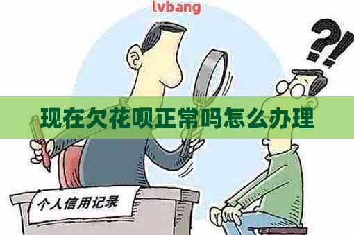 现在欠花呗正常吗怎么办理