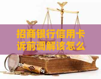 招商银行信用卡诉前调解该怎么做最有效